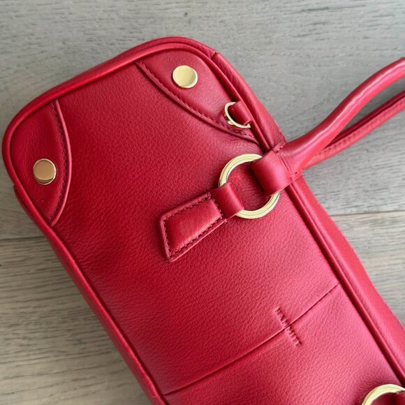 Hammit Red Meredith sml Leather Shoulder Bag - Picture 5 of 5